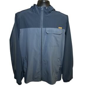 Voyager Men’s Wind & Water‎ Resistant Windbreaker Stretch Hood Jacket Size L